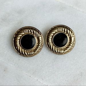 VINTAGE ART DECO BRAIDED CLIP ONS earrings